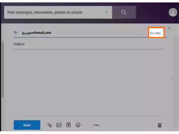 On Yahoo Mail, select ‘CC  BCC’ in the TO field