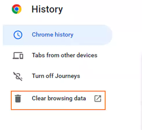 Click Clear Browsing Data